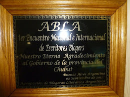 Placa del 1ª Encuentro Nacional e Internacional de escritores Blogers