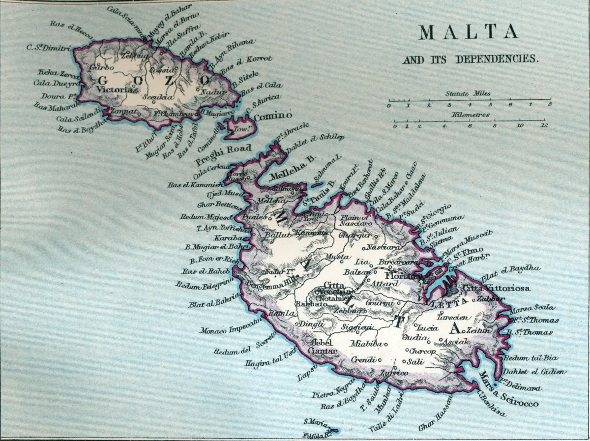 MALTA - GEOGRAPHICAL MAPS OF MALTA