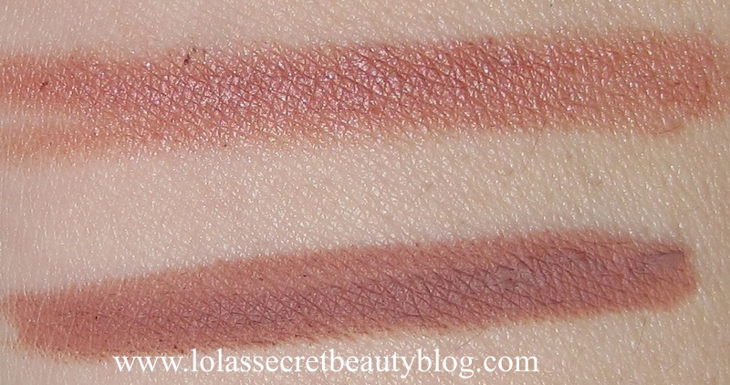 lola's secret beauty blog: Burberry Lip Definer in Nude Beige No. 01 &  Rosewood No. 07 Review & Swatches