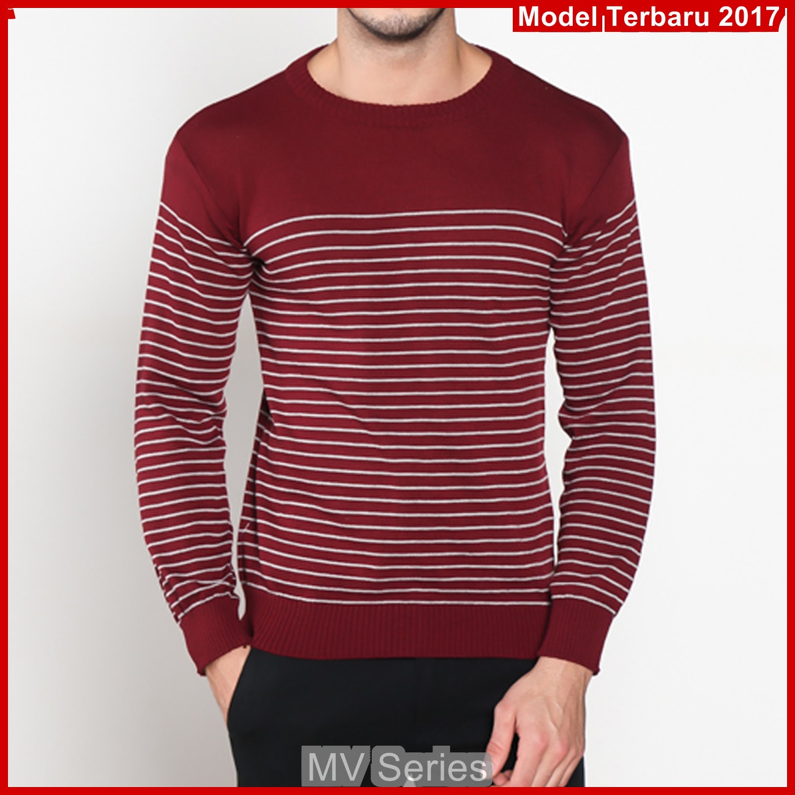MV061 1 Sweater Rajut Panjang Merah Terbaru BMGShop