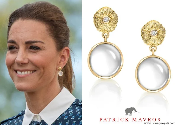 Kate Middleton wore Patrick Mavros Ocean Tides Milky Quartz earrings