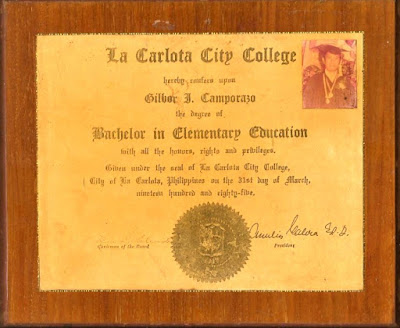 Gil's Diploma 1985