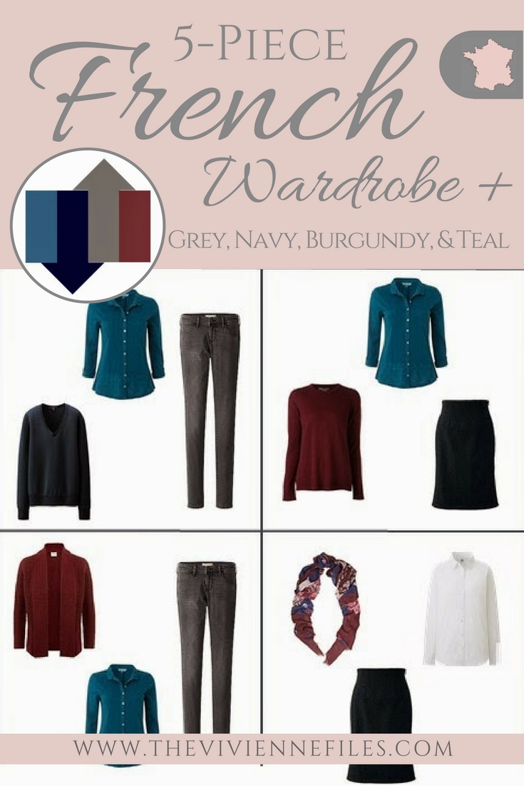 The French 5Piece Wardrobe + A Common Capsule Wardrobe Burgundy, Teal