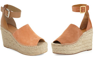 One of these pairs of ankle strap espadrilles is from Marc Fisher for $160 and the other is from Chloe for $625. Can you guess which one is the more expensive pair? Click the links below to see if you are correct!