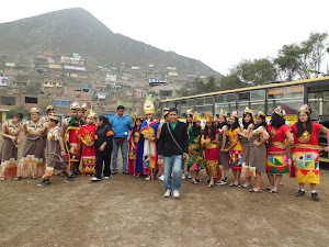Recreación del encuentro entre los Collis e Incas