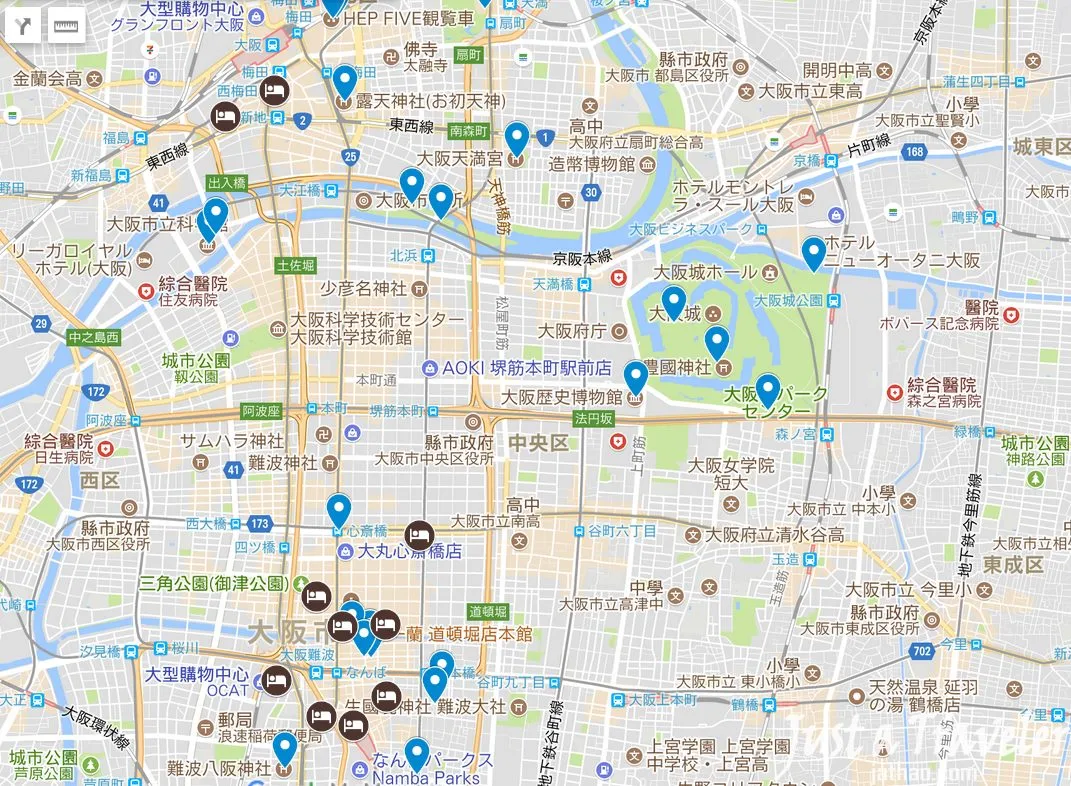 大阪-大阪住宿-大阪飯店-大阪推薦住宿-大阪酒店-大阪旅館-大阪民宿-大阪公寓-大阪市區住宿-梅田住宿-難波住宿-心齋橋住宿-道頓堀住宿-住宿地圖-Map-自由行-旅遊-大阪必住住宿-日本