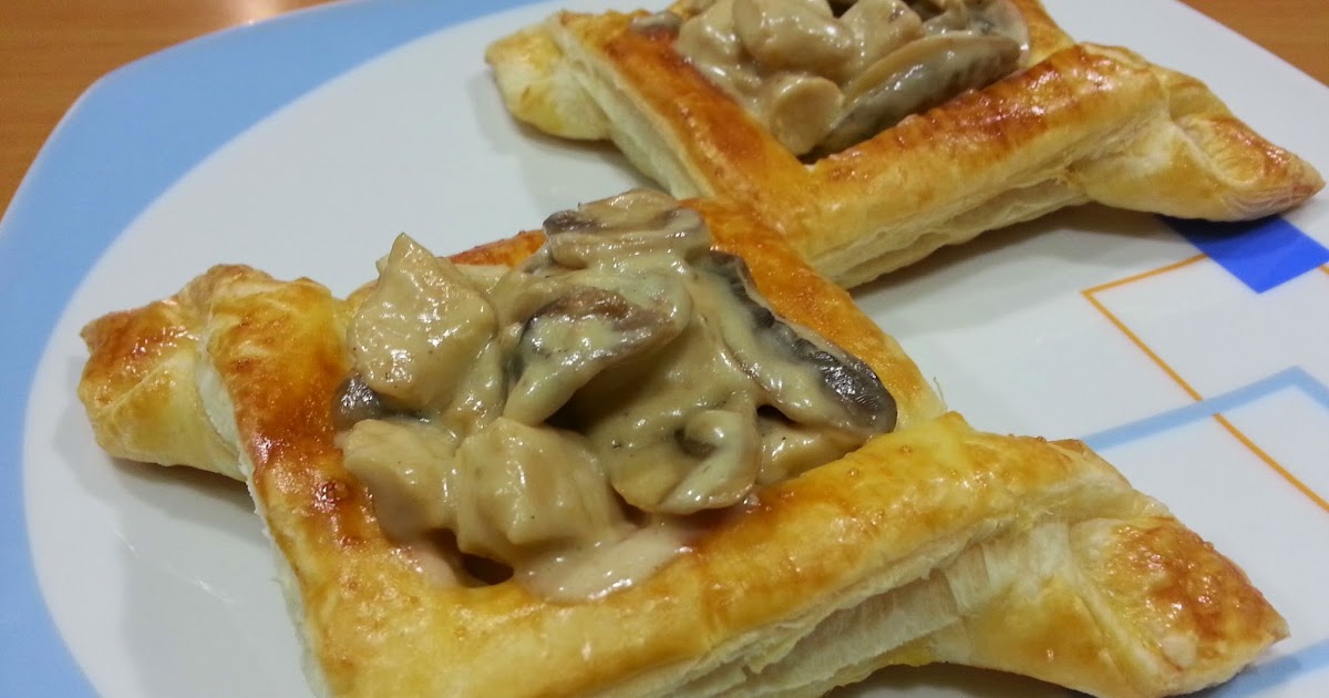El Blog De Eloweyn Tartaletas De Hojaldre Rellenas De Pollo Y Champiñones Al Pedro Ximenez