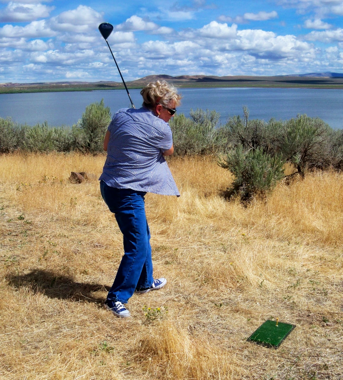 Golf swing by author Janet Chester Bly