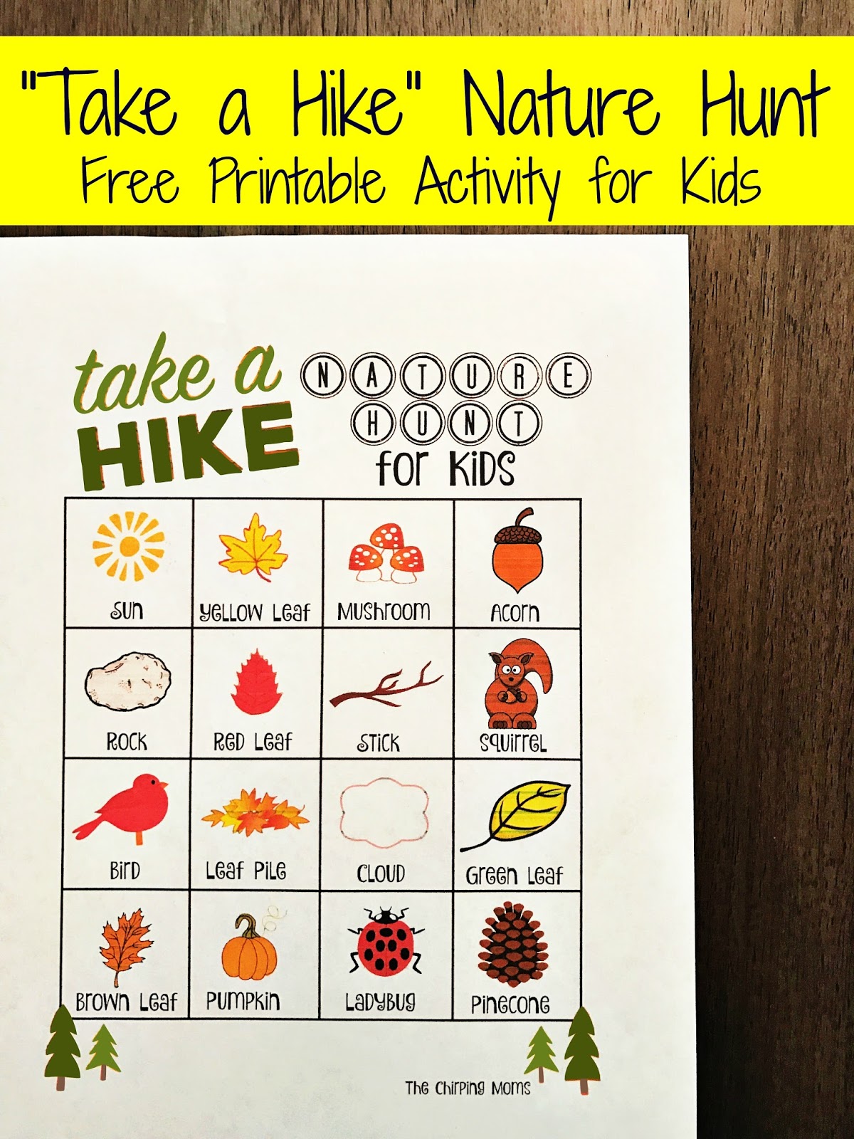 take-a-hike-nature-hunt-free-printable-the-chirping-moms for Nature Walk Scavenger Hunt Free Printable Take a Hike