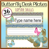 Coping Skills Butterfly Desk Cards