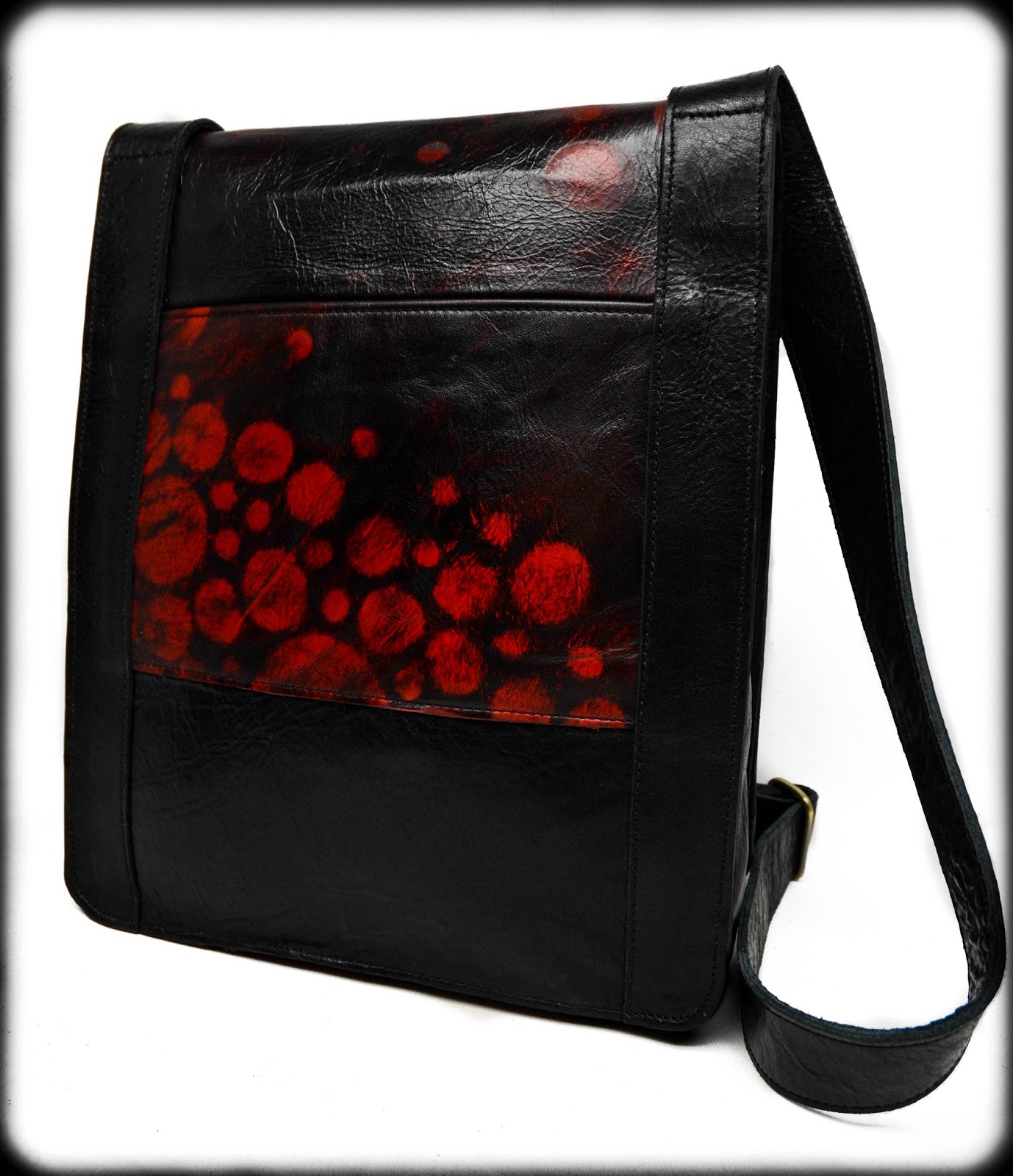 Chemical Wedding Handbags Chemical Wedding Handbags Black And Red Leather Shoulder Bag With Adjule Strap