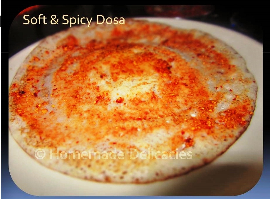 Homemade Delicacies Soft & Spicy Dosa with Red chutney