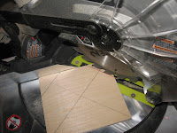 Cut the triangles off the plywood with a miter saw