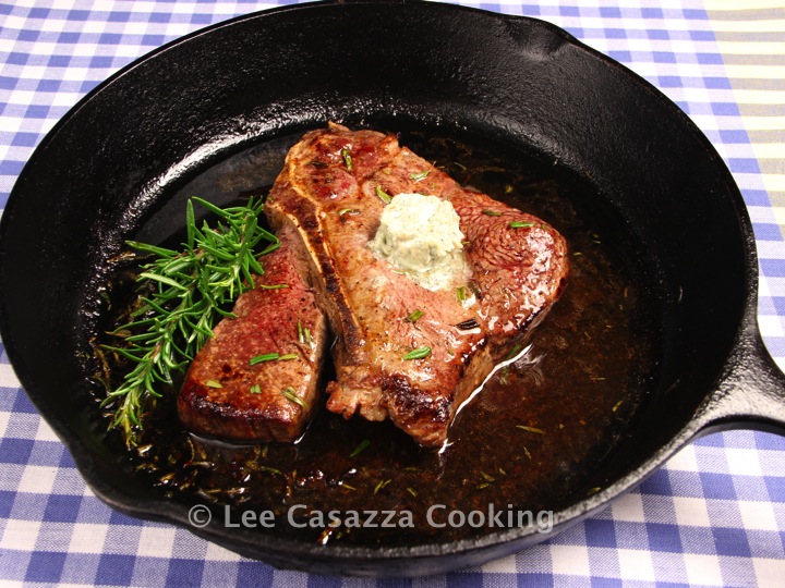 Izetta's Southern Cooking PANROASTED PORTERHOUSE STEAKS WITH BLUE