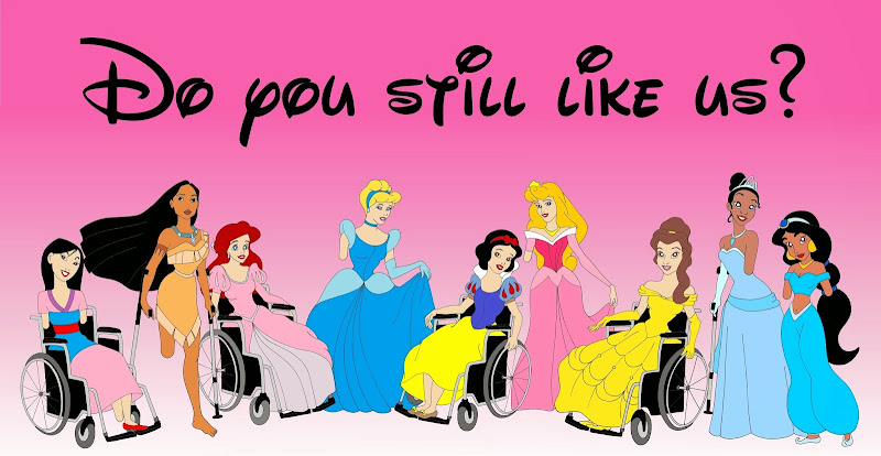 Humor Chic Equal Rights - Disabled Disney Princesses 