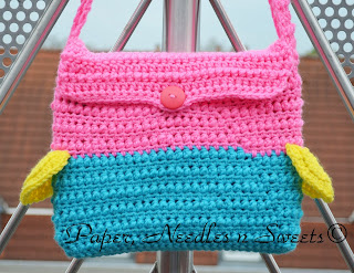 Paper, Needles n Sweets : Sleepy Owl Ipad Crochet Bag