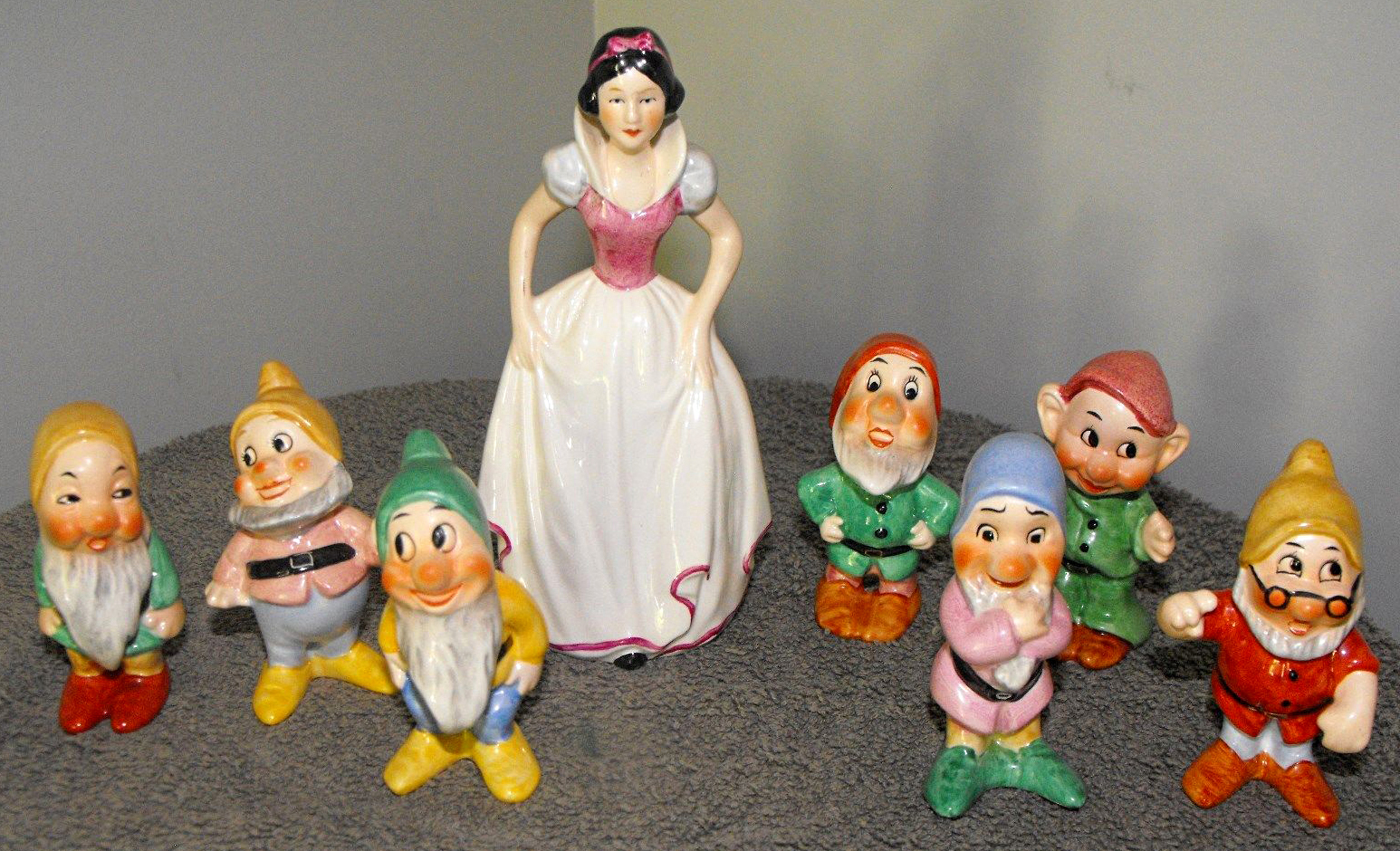 Filmic Light Snow White Archive 1950s Hummel Snow White Figurine Set