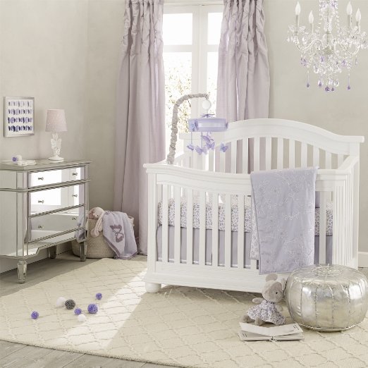 Lavender and Grey Crib Bedding Sets