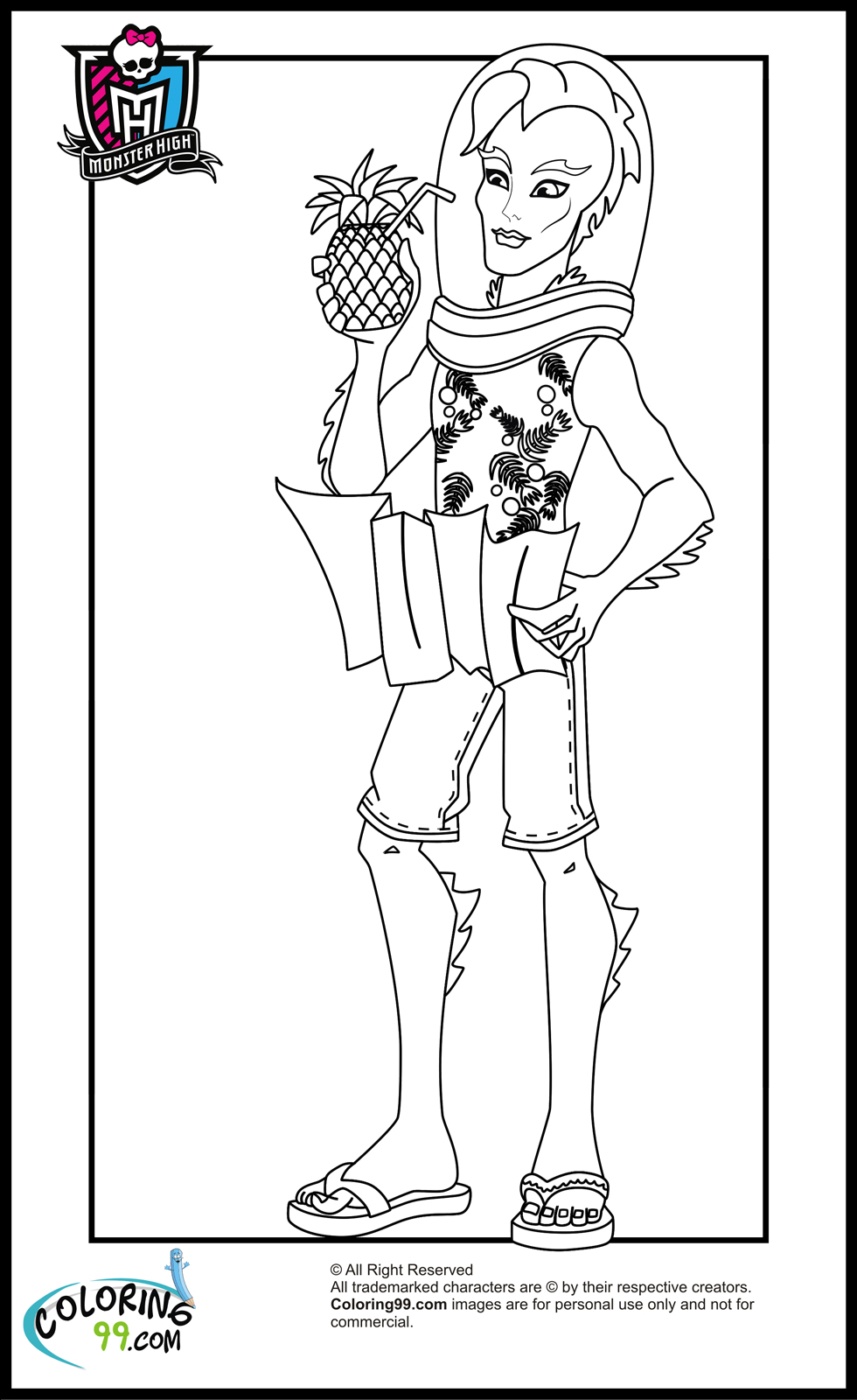 monster high boys coloring pages - photo #2