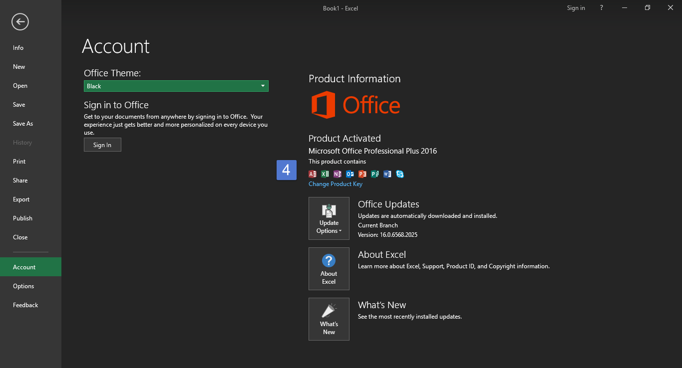 Microsoft Black Themes | how to enable black theme in microsoft office 2016 Microsoft Black Themes | how to enable black theme in microsoft office 2016