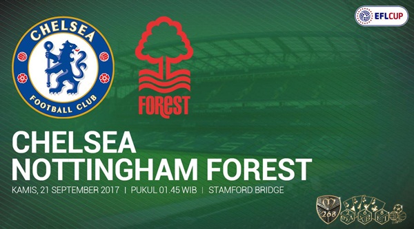 Prediksi Bola : Chelsea Vs Nottingham Forest , Kamis 21 September 2017 Pukul 01.45 WIB