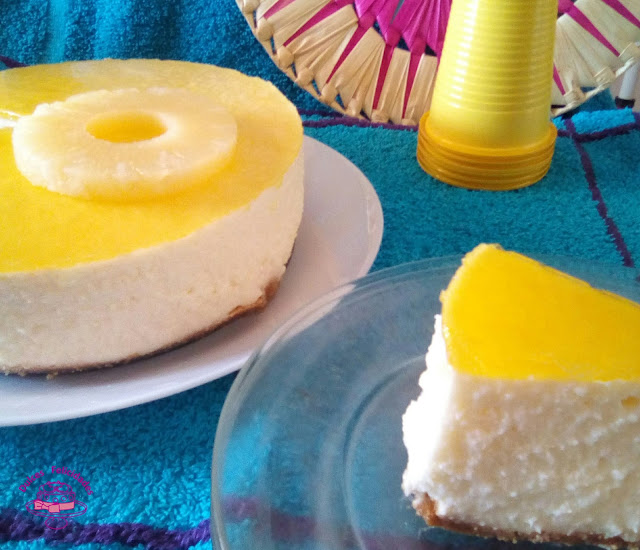 Cheesecake de piña sin horno