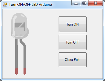 Turn ON OFF LED arduino with C#