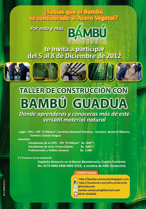 Taller de "Construcción con Bambú Guadua" en Aragua
