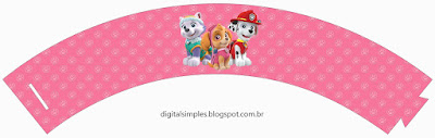 Sky de Paw Patrol y sus Amigos. Topper y Wrapper para Cupcake para Imprimir Gratis. Sky de Paw Patrol y sus Amigos. Topper y Wrapper para Cupcake para Imprimir Gratis.