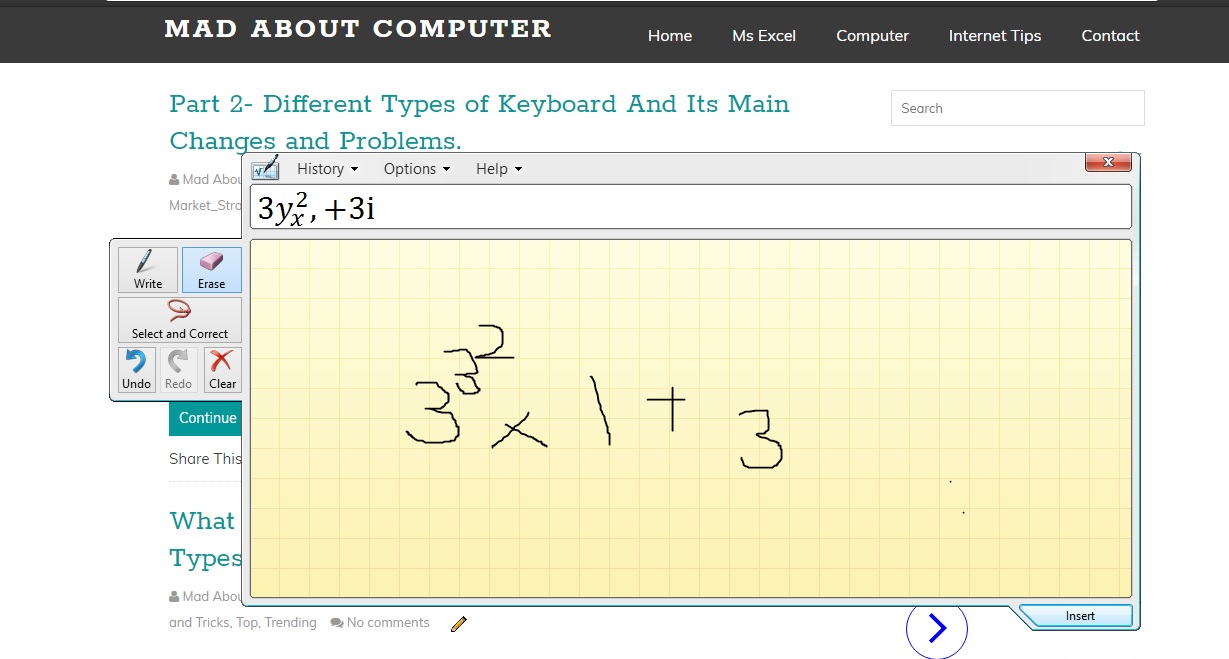 math input panel hard to use math input panel hard to use