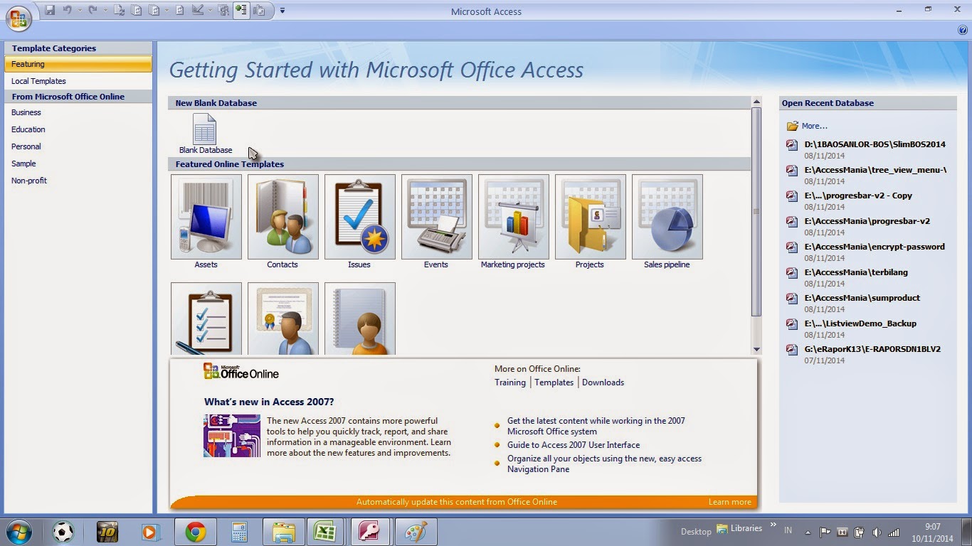 aplikasi perpustakaan dengan access 2007