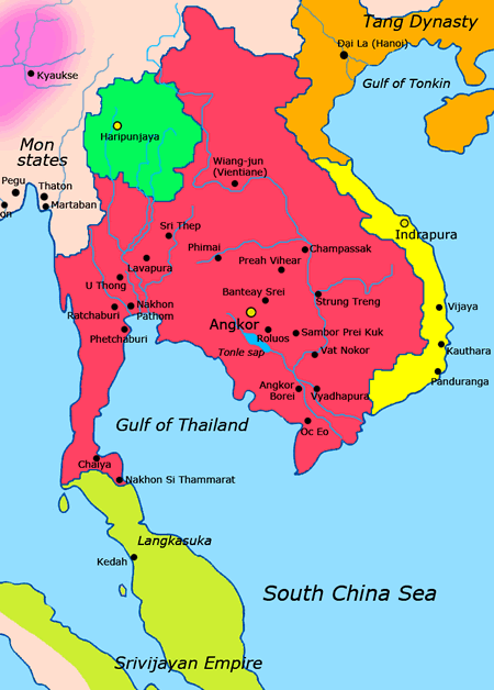 Map of Khmer Kingdom