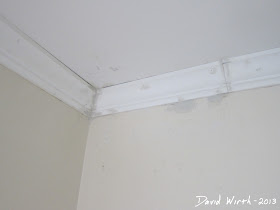 how to fix crown molding, bad cut, spackle
