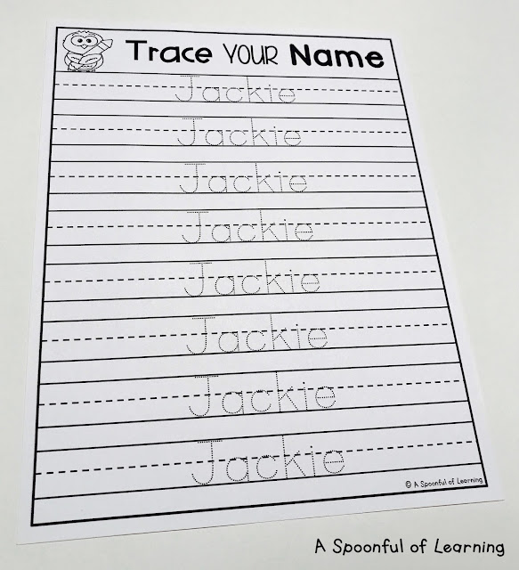 Name Activities - Trace, Rainbow Write, Write, and Build 5