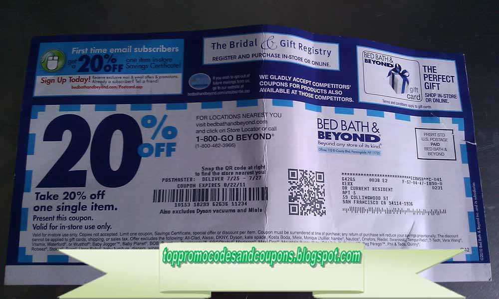 Free Promo Codes and Coupons 2023 Bed Bath and Beyond Coupons