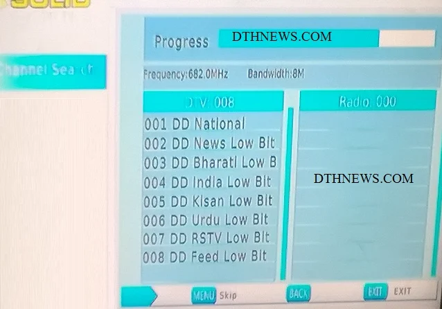 7 More DD Channels available in DVB-T2 service Delhi