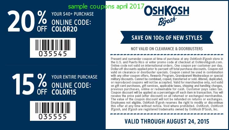 osh kosh coupons online
