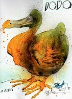 Ralph Steadman: Di Dodo, Extinct Boids, 2011.