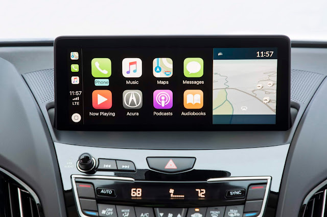 2019 Acura RDX entertainment interface showing Apple CarPlay 2019 Acura RDX entertainment interface showing Apple CarPlay