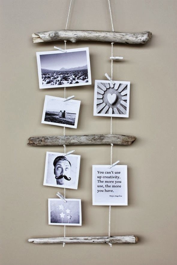 Portaretratos naturales realizados con ramas