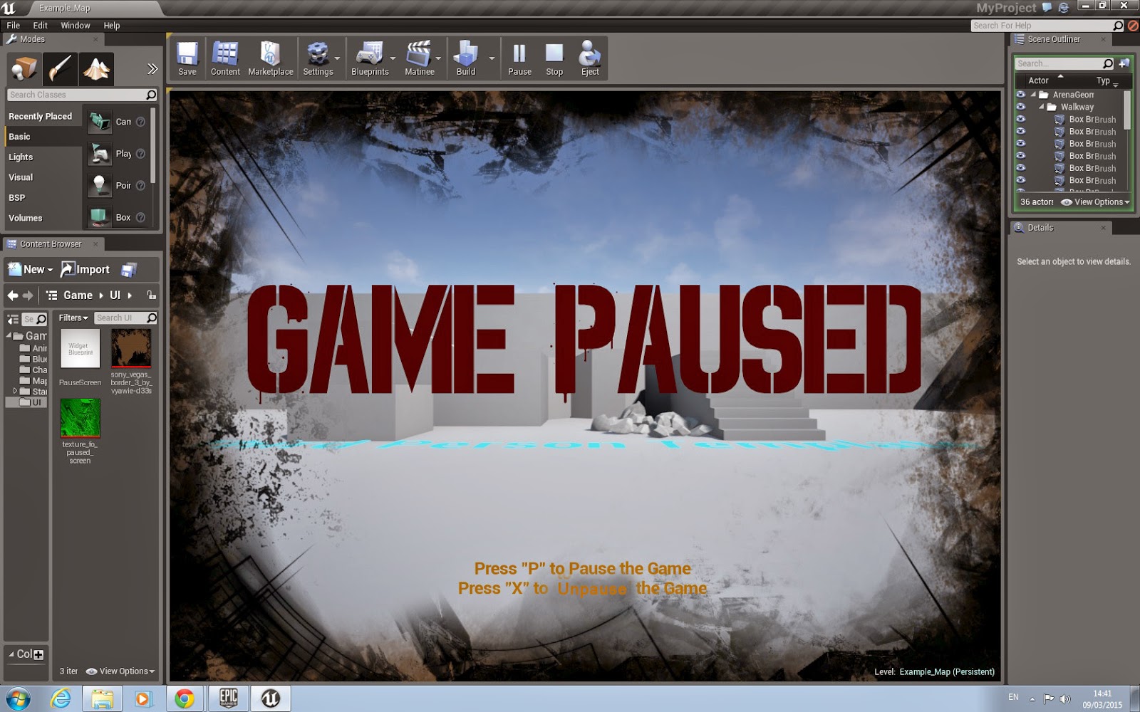 How to create Pause Screen in UE4 OnlineDesignTeacher