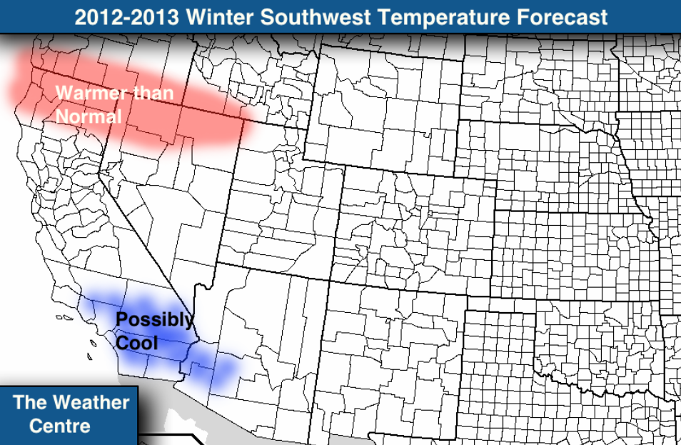 The Weather Centre Official 20122013 Winter Forecast Southwest