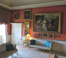"Angelica hesitating between the Arts of Music and Painting"  by Angelica Kauffman (1791) in the Drawing Room, Nostell Priory