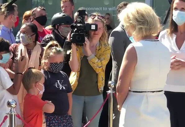 Princess Astrid, Prince Lorenz and Prime Minister Sophie Wilmes attended the re-opening ceremony of the Atomium