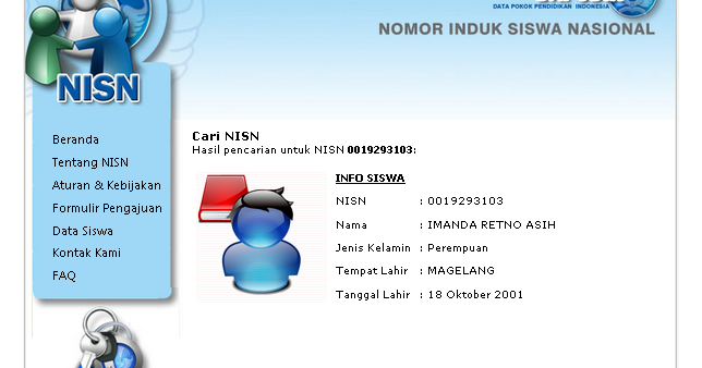 Sd Negeri Banyubiru 1 Dukun Kab Magelang Nomor Induk Siswa Nasional
