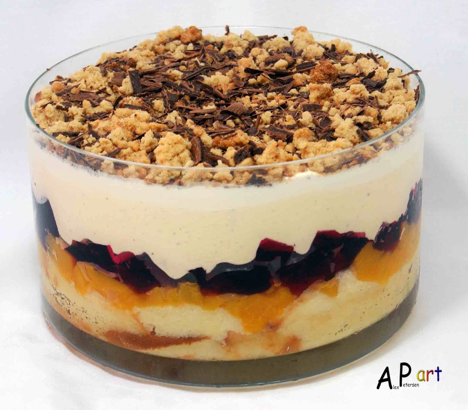 Alex the Contemporary Culinarian Peach and Port Trifle