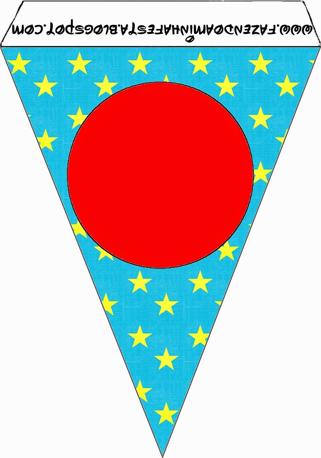 Estrellas sobre Fondo Celeste: Imprimibles Gratis para Fiestas. Banderines para Imprimir Gratis de Estrellas sobre Fondo Celeste.