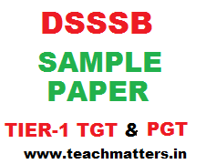 DSSSB Sample/Model Paper @ TeachMatters.in 