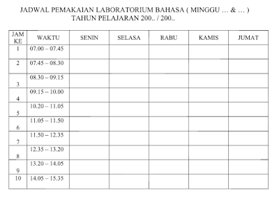 Contoh Administrasi Labolatarium Bahasa Administrasi Lab Bahasa