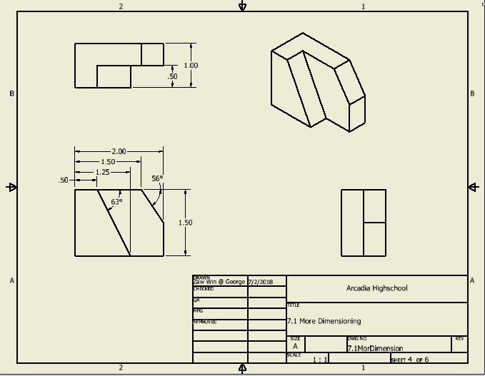 Activity 7.1 More Dimensioning